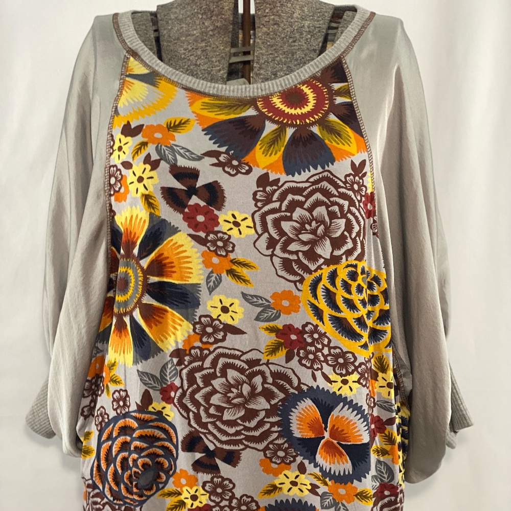 Uncle Frank Multicolored Floral Bishop Sleeve Dress